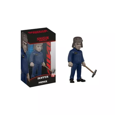 Personaggio Collezionabile Hopper Stranger Things Minix 12 cm Statuina Serie TV 12+ Anni