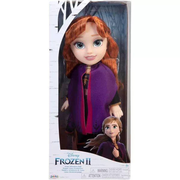 Frozen 2 Bambola Anna Adventure 38 cm con Royal Reflection Eyes - Giocattolo Bambole Disney