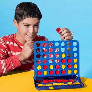 Gioco da Tavolo Forza 4 Hasbro, Custodia Valigetta e Segnapunti, Gioco Strategia 6+ Anni