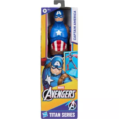 Action Figure Titan Series Captain America Giocattolo Supereroe Marvel per Bambini 4+ Anni, Ideale per Collezionisti