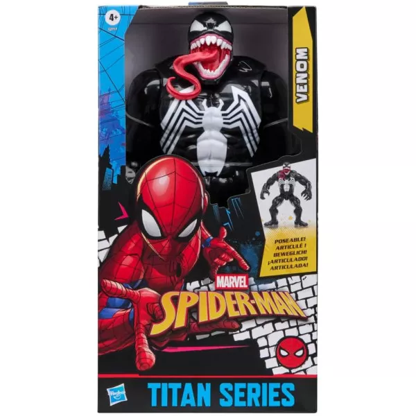Action Figure Marvel Spider-Man Titan Series Venom Deluxe 30 cm per Bambini 4+