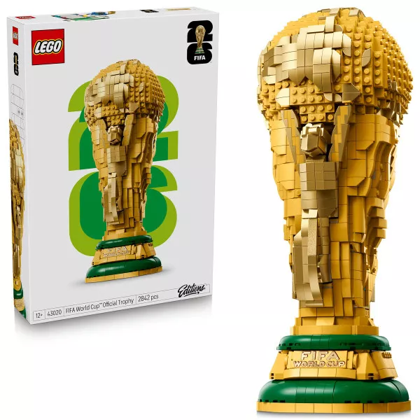 LEGO Editions 43020 Trofeo Ufficiale della Coppa del Mondo FIFA, Kit di Modellismo con Minifigure da Collezione, Regalo 12+
