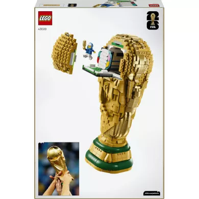 LEGO Editions 43020 Trofeo Ufficiale della Coppa del Mondo FIFA, Kit di Modellismo con Minifigure da Collezione, Regalo 12+