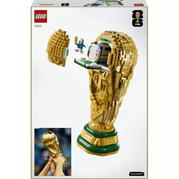 LEGO Editions 43020 Trofeo Ufficiale della Coppa del Mondo FIFA, Kit di Modellismo con Minifigure da Collezione, Regalo 12+