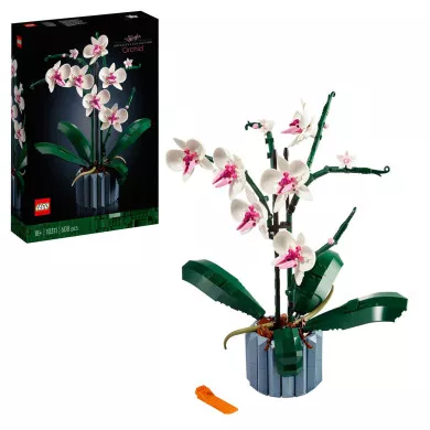 LEGO Botanicals 10311 Orchidea, Set per Adulti da Collezione, Hobby Creativi, Modellino da Costruire con Fiori Finti e Vaso
