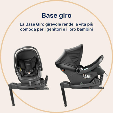 Peg Perego Base Giro ISOFIX 360° - Base Girevole per Seggiolino Auto (0-4 anni)