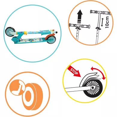 Monopattino 2 Ruote Stitch per Bambini 5+ Anni Gioco all'Aperto Smoby