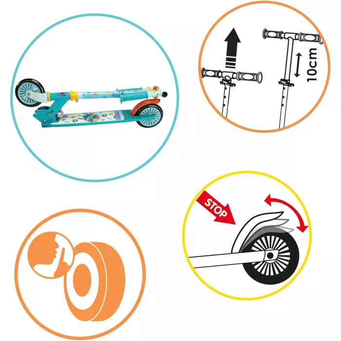 Monopattino 2 Ruote Stitch per Bambini 5+ Anni Gioco all'Aperto Smoby