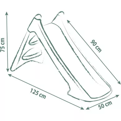 Scivolo XS Smoby per bambini 2+ anni, scivolata 90 cm, gioco all'aperto con plastica riciclata