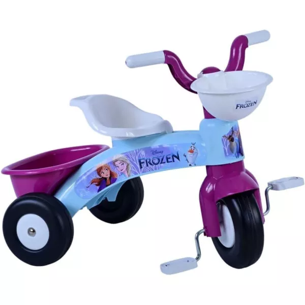 Triciclo Bambina Frozen Disney con Cestino e Portagiochi – Triciclo Primo Passi 1-3 Anni