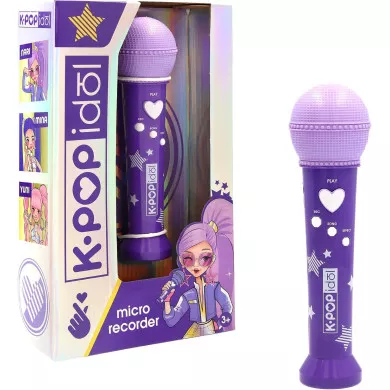 K-POP IDOL Microfono Giocattolo Musicale per Bambine 3+ Anni con Registrazione Vocale