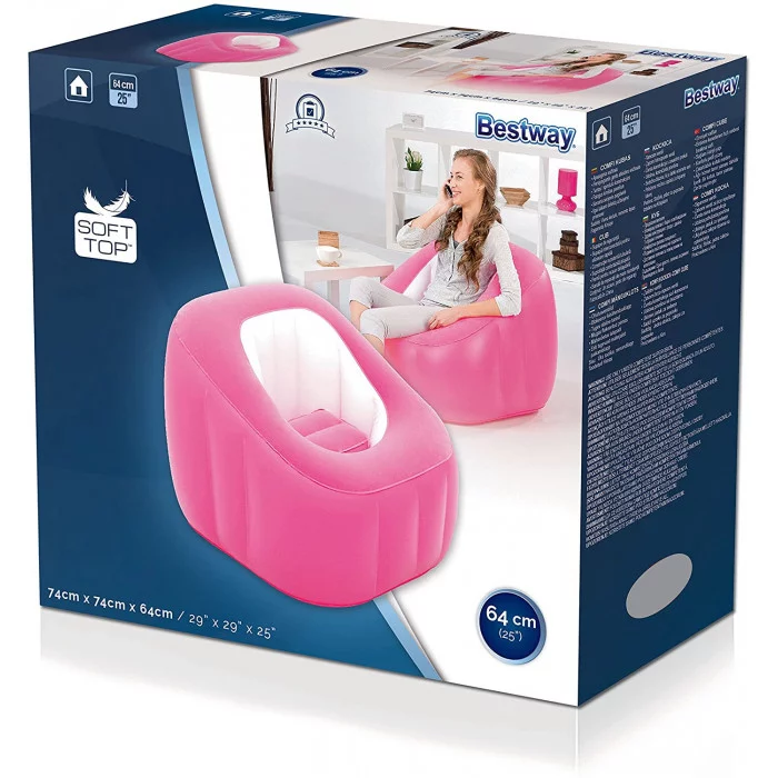 Poltrona Gonfiabile BesBet Antideflagrante - Chaise Lounge Design S-Curva Per Interni/Esterni - Foto 13