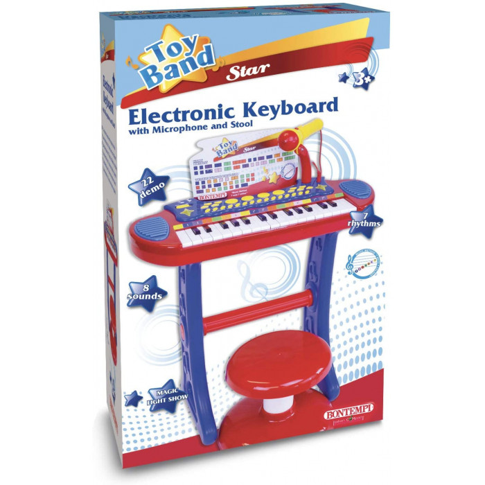 Tastiera 32 tasti microfono e sgabello Bontempi 13 3240