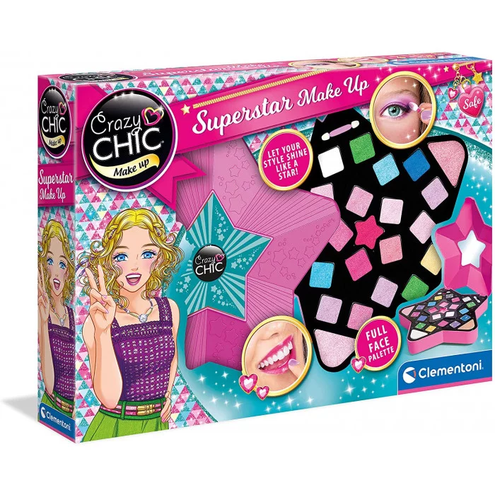 Crazy Chic Superstar Make-up Trucchi Cosmetici Clementoni 18604