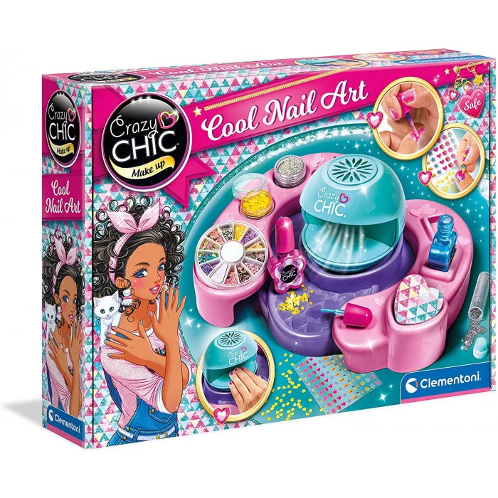 Clementoni Giochi Creativi Bambina Crazy Chic Cool Nails Art Set