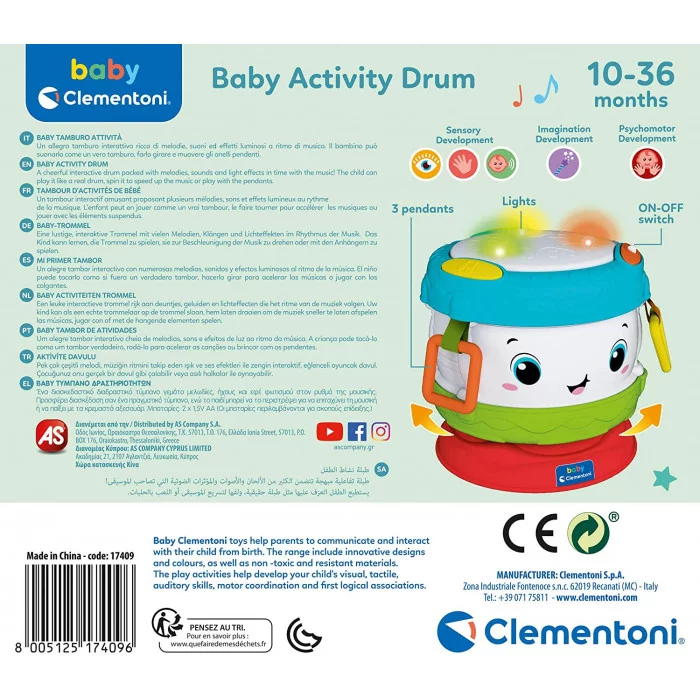 Activity Baby Drum Tamburo Clementoni 17409
