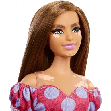 Barbie Bambola Fashionista Castana con Vitiligine GRB62