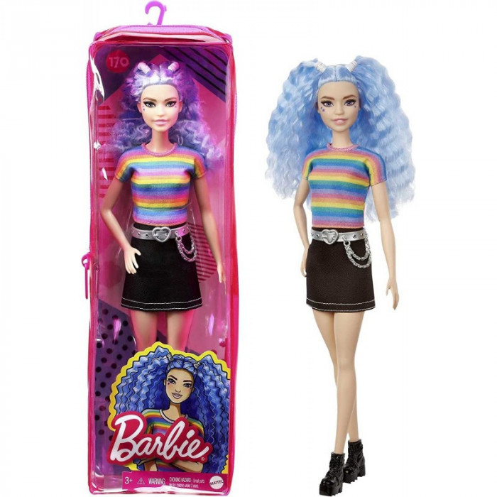 Barbie Bambola Fashionista maglietta Arcobaleno GRB61