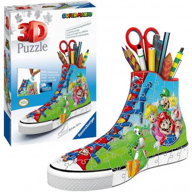 Puzzle 3D Portapenne Sneaker Super Mario Ravensburger